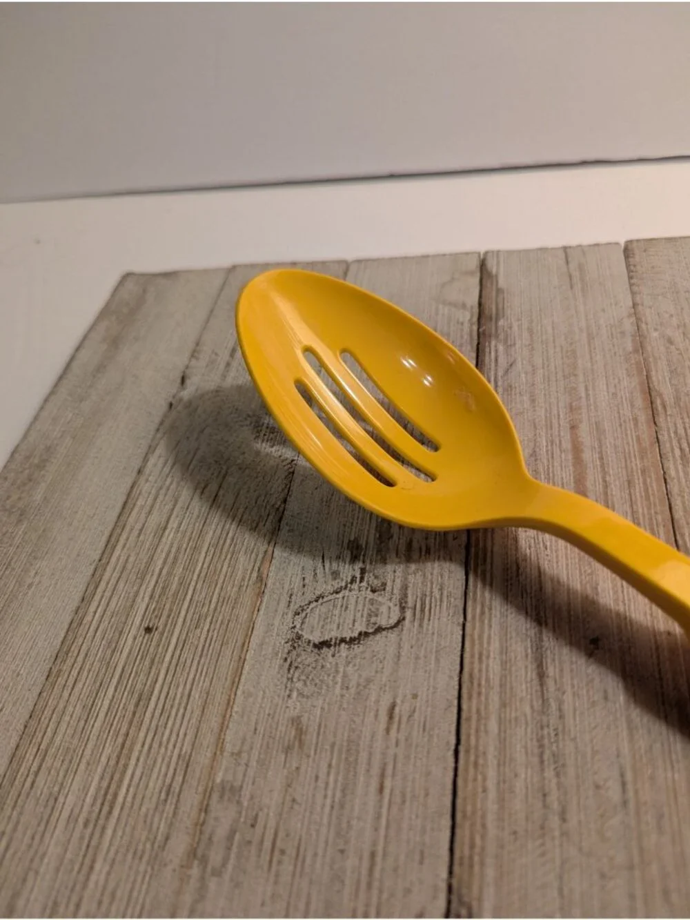 Ekco Slotted Serving Spoon Yellow Nylon Plastic 11